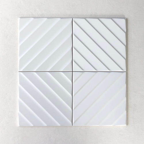 4D Diagonal White 200x200mm