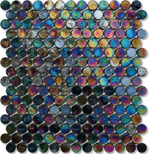 Neoglass Velvet Barrels 294x276mm Mosaic by Sicis - Luxury wall and floor mosaics