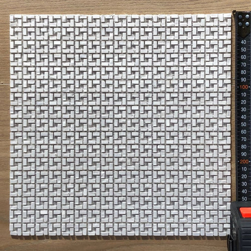 Micro-brick White Ring 300x300mm Mosaic