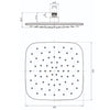 Ultra 250 Square Shower Head Matt Black