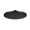 Air Brass Round Shower Head Matt Black