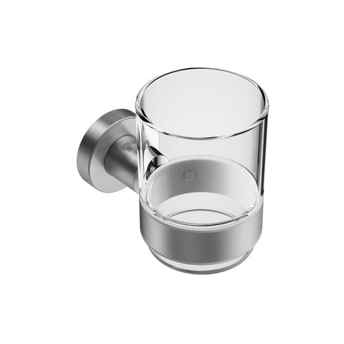 Round Toothbrush Holder Brushed Stainless Steel