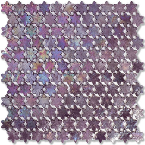 Neoglass Petites Fleurs Rosebay 316x293mm Mosaic by Sicis - Luxury wall and floor mosaics