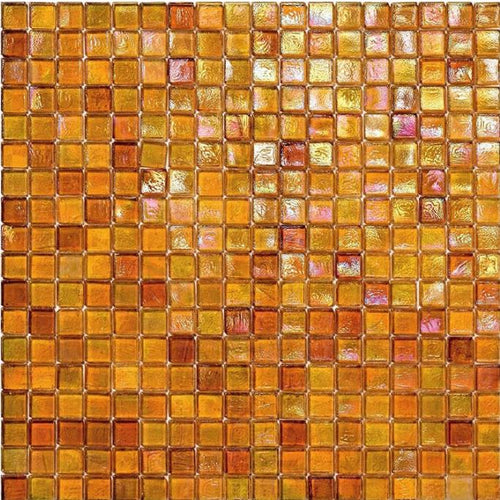 Glimmer Tangerine 295x295mm by Sicis - Luxury wall and floor mosaics