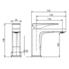 Zeta Basin Mixer 148mm Matt Black