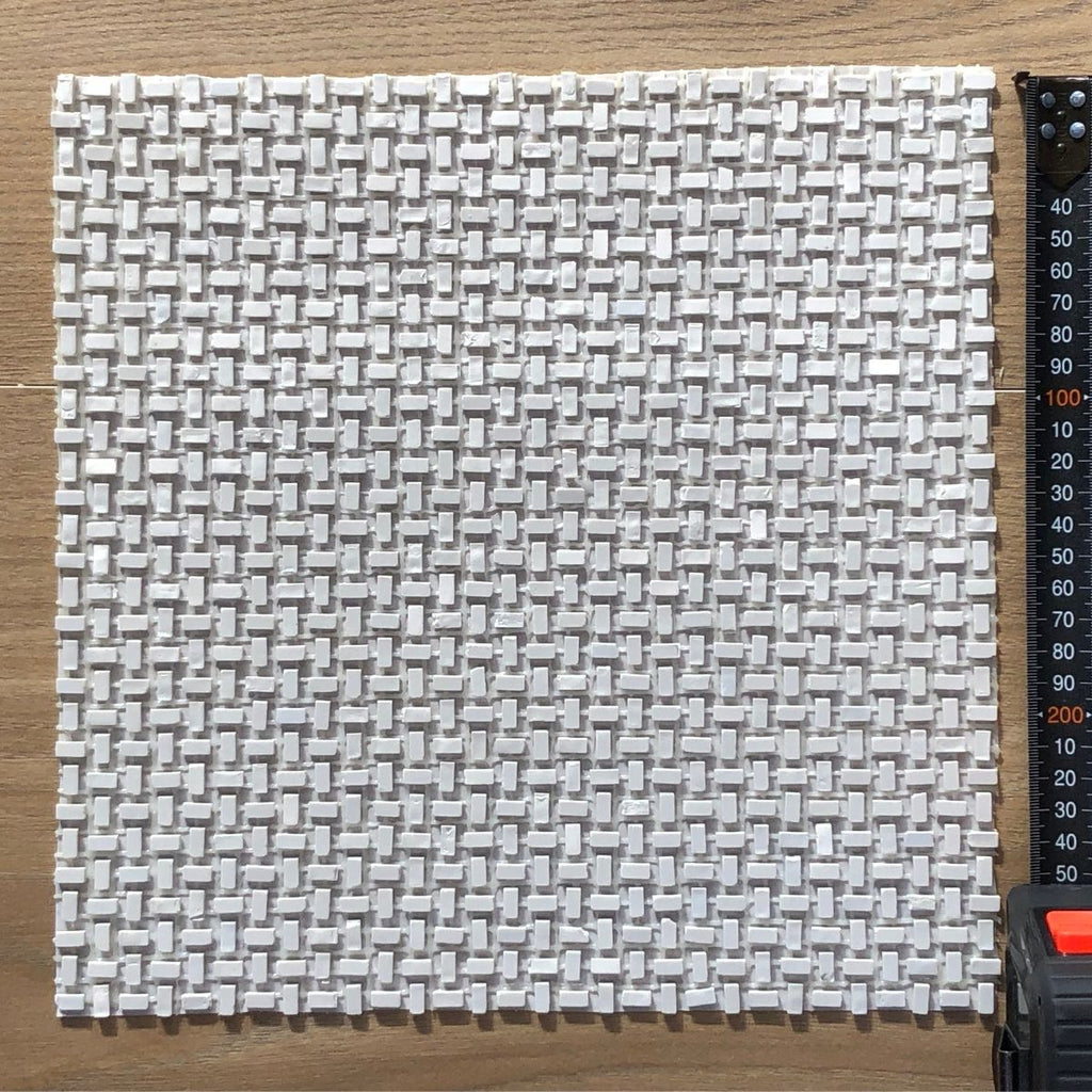 Micro-brick White Cross | Patterned Porcelain Mosaic Tile | Elite