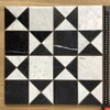 Partis Cararra/Nero 200x200mm Mosaic